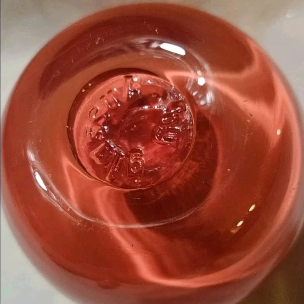 Glassybaby Handblown Candle Votive Orange Pre- Triskelion Drinking Glass